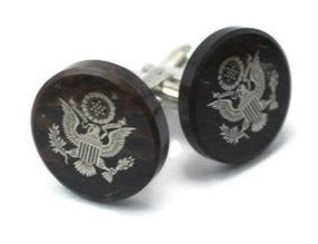 Great Seal Cufflinks (Obsidian and Silver)