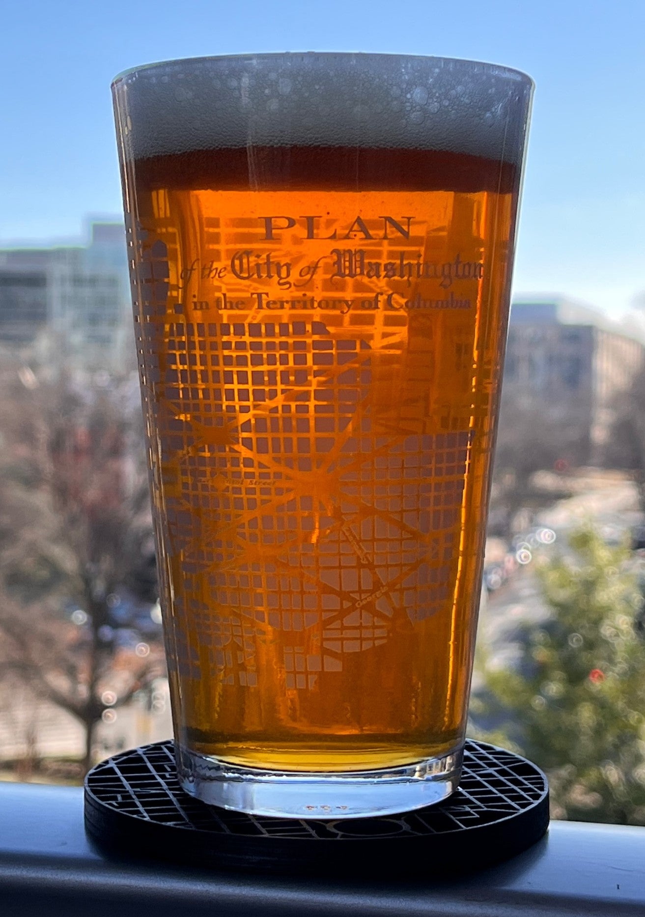 L'Enfant Map 16 oz. Glass Tumbler