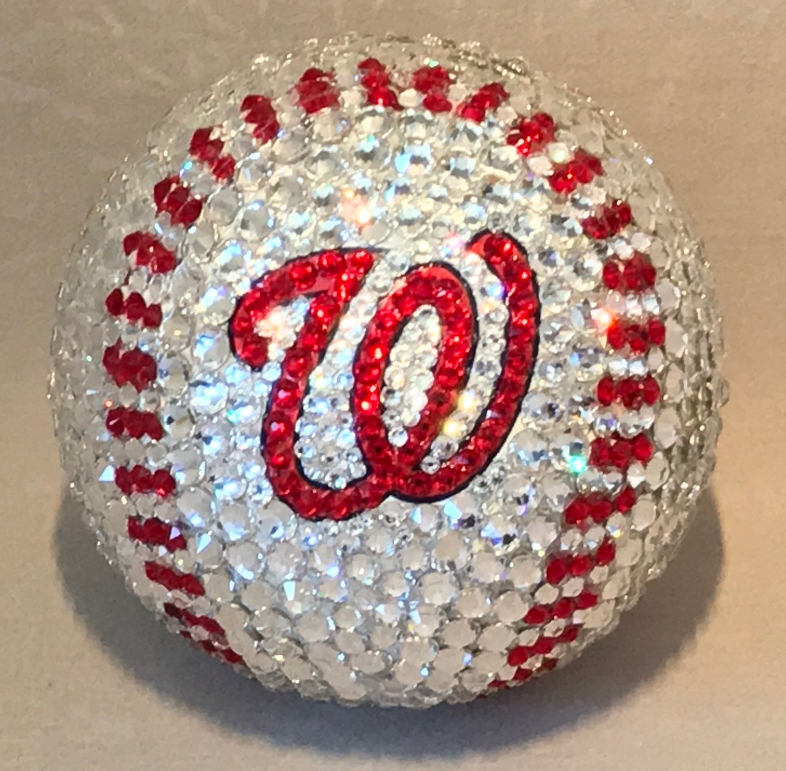 Washington Nationals Swarovski Crystal Baseball